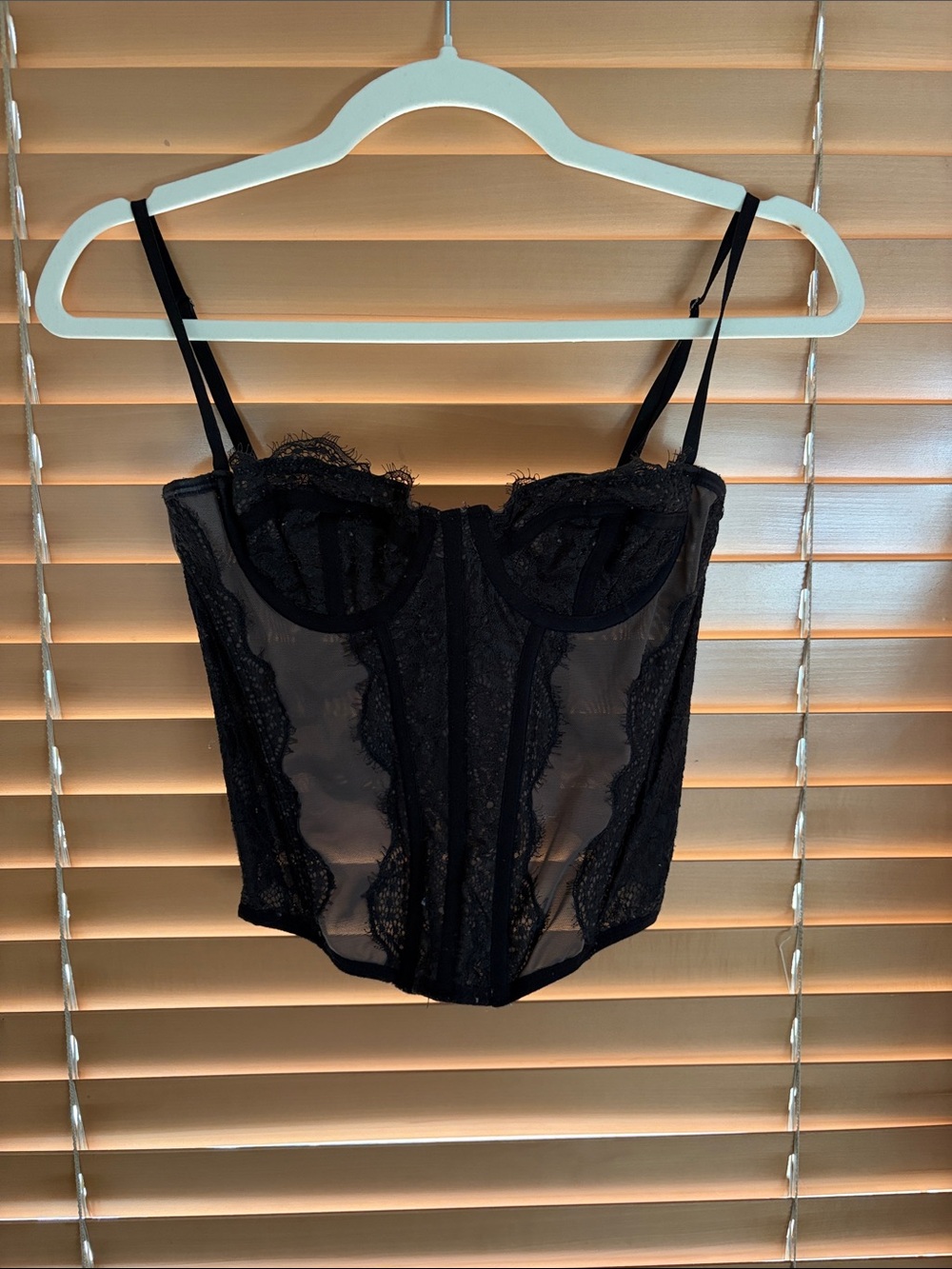 Urban Outfitters Black Lace Bustier